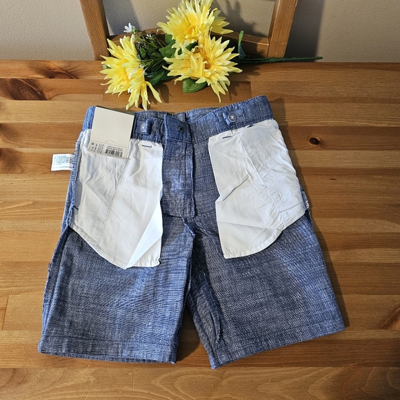 Cat & Jack - Boys' Flat Front 'Above The Knee' Chambray Shorts Size 7 - Picture 5 of 14